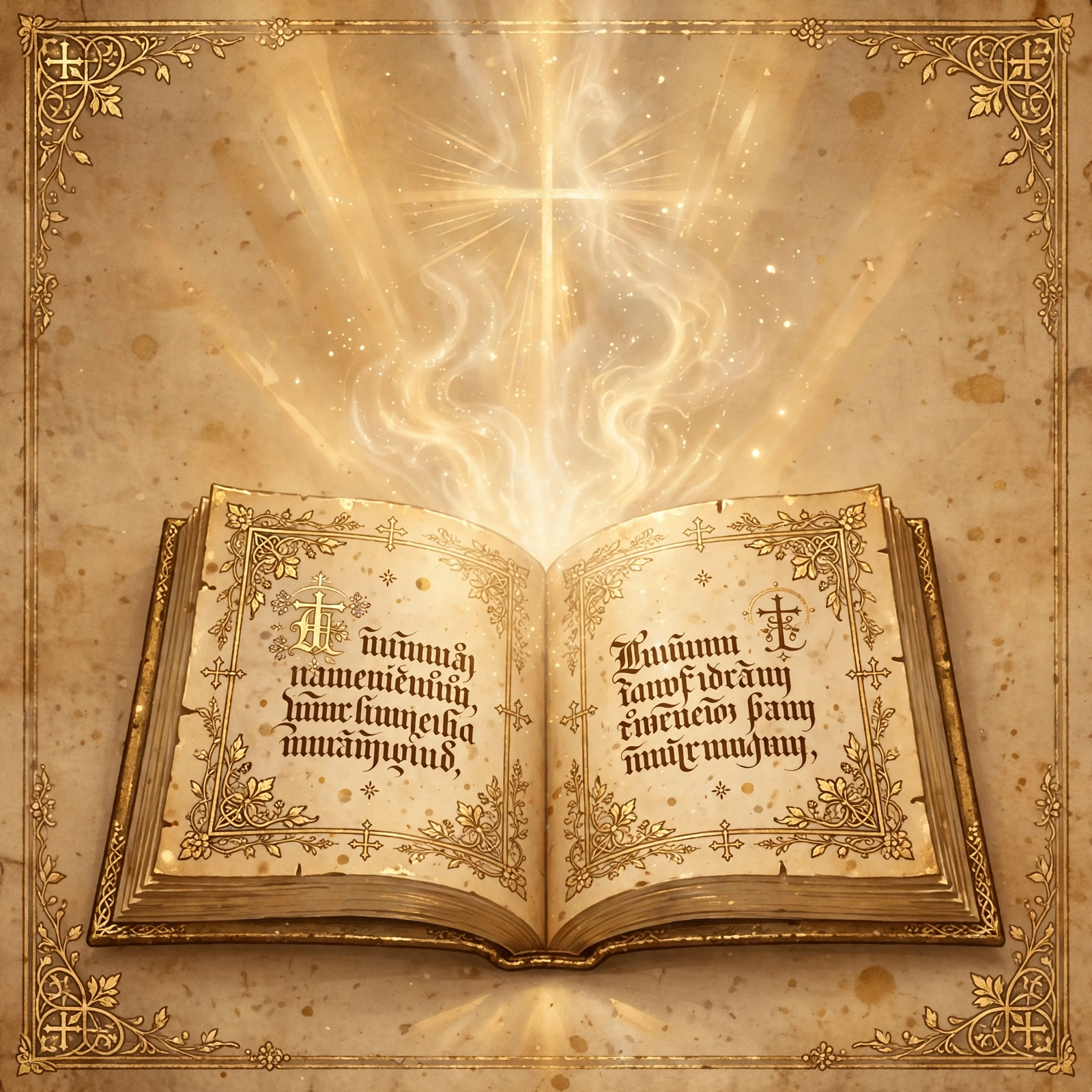The Living Book — gold-leaf manuscript illumination